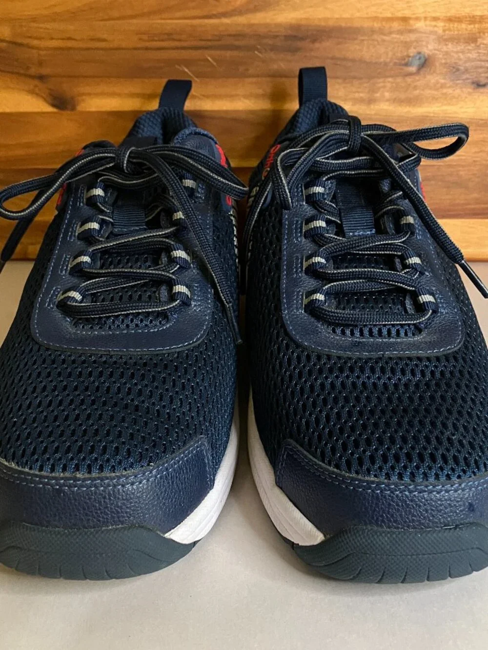 Orthofeet Edgewater Sneakers Men's 8.5 Wide 2E Blue Walking Shoes 616 Comfort